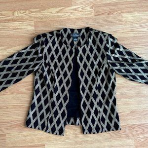 Pretty Black and Gold Dress Jacket - EUC!